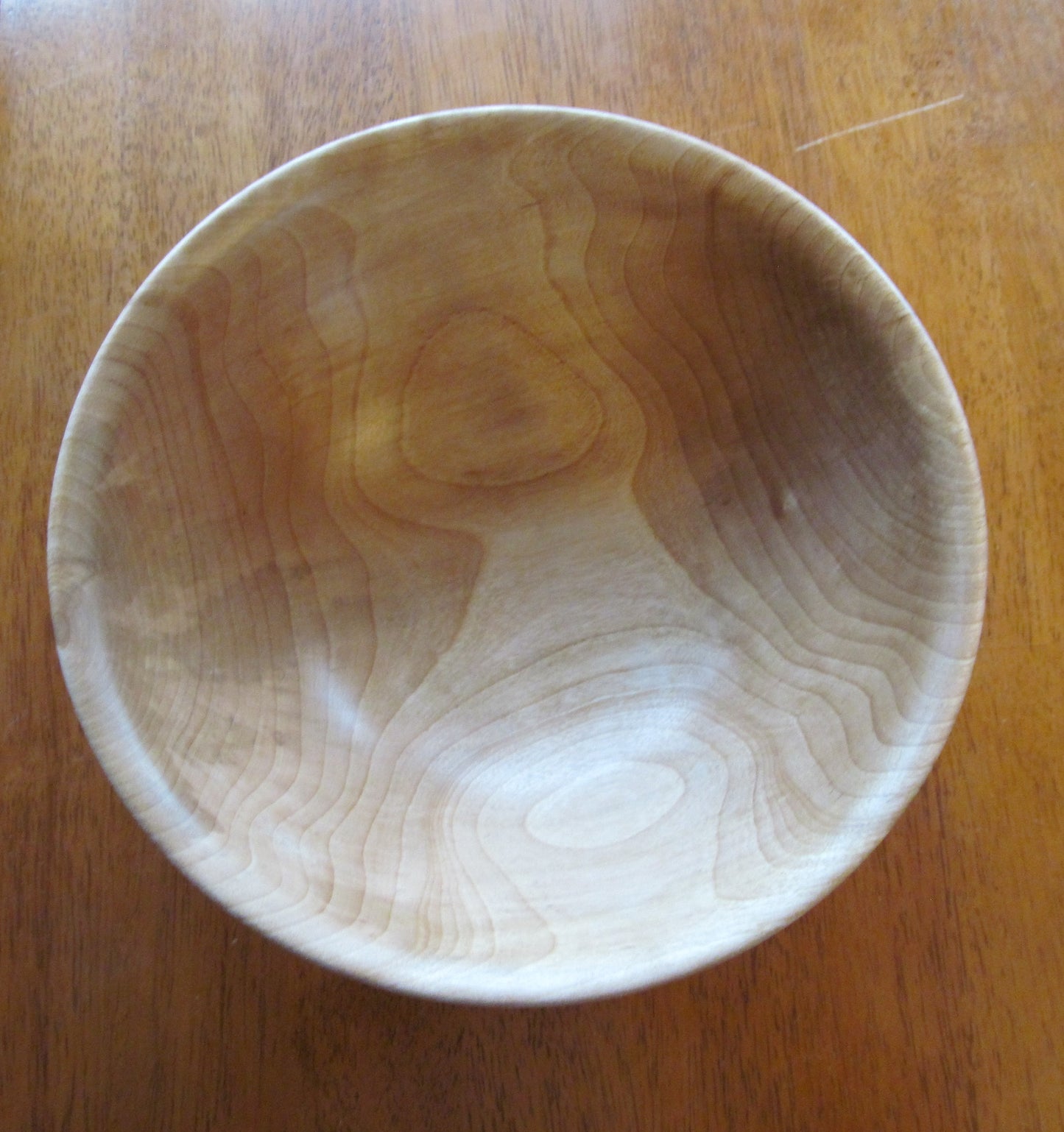 Medium Yellow Birch Wooden Bowl