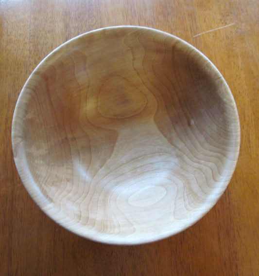 Medium Yellow Birch Wooden Bowl